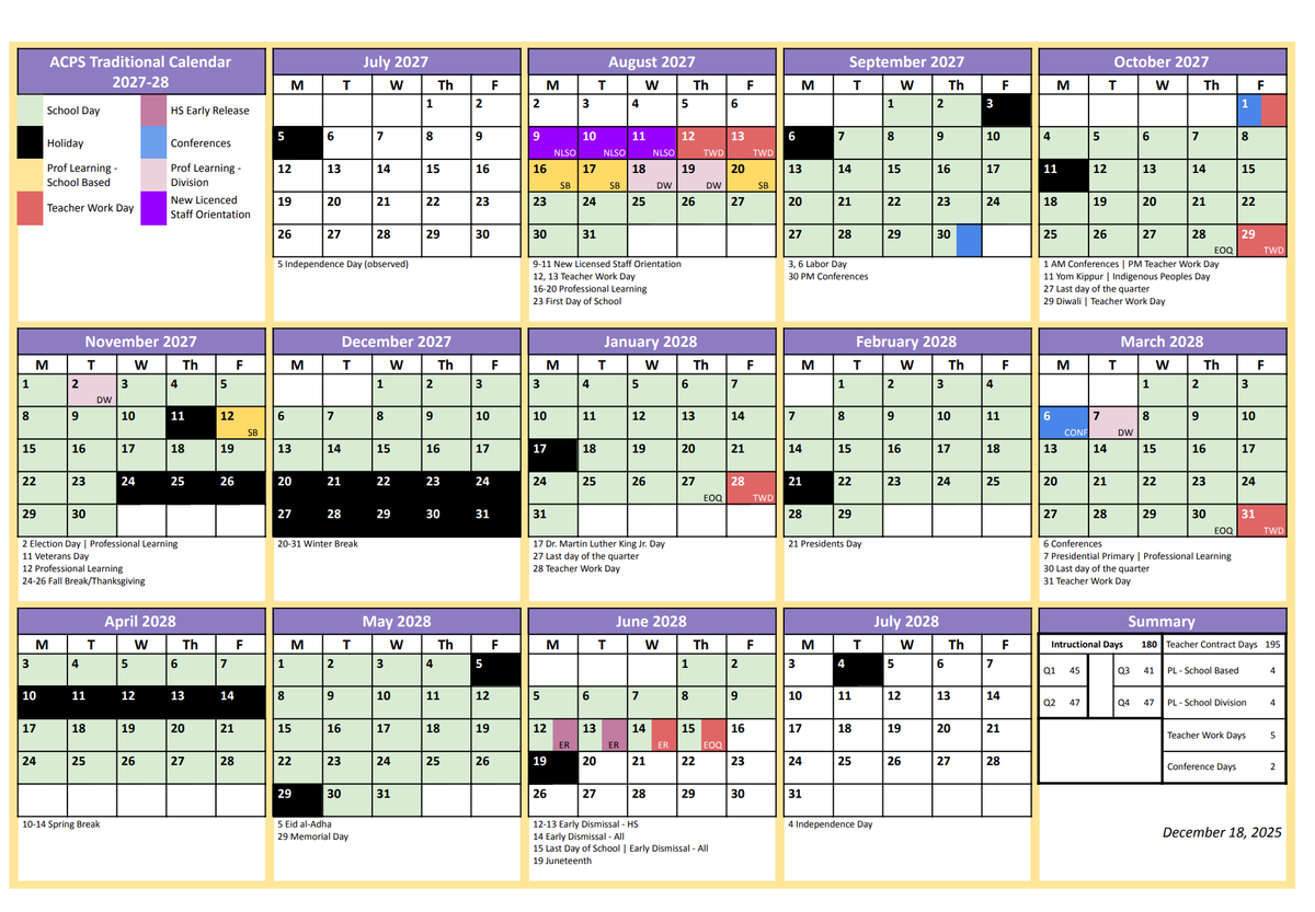 Alexandria School Board approves 2027-28 academic calendars