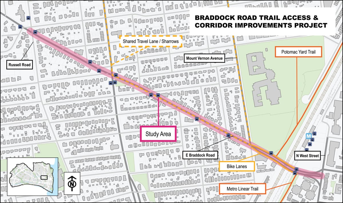 City recommends protected bike lanes for Braddock Road corridor