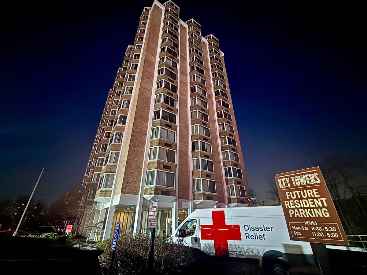 Fire displaces 140 residents at Key Towers apartment complex