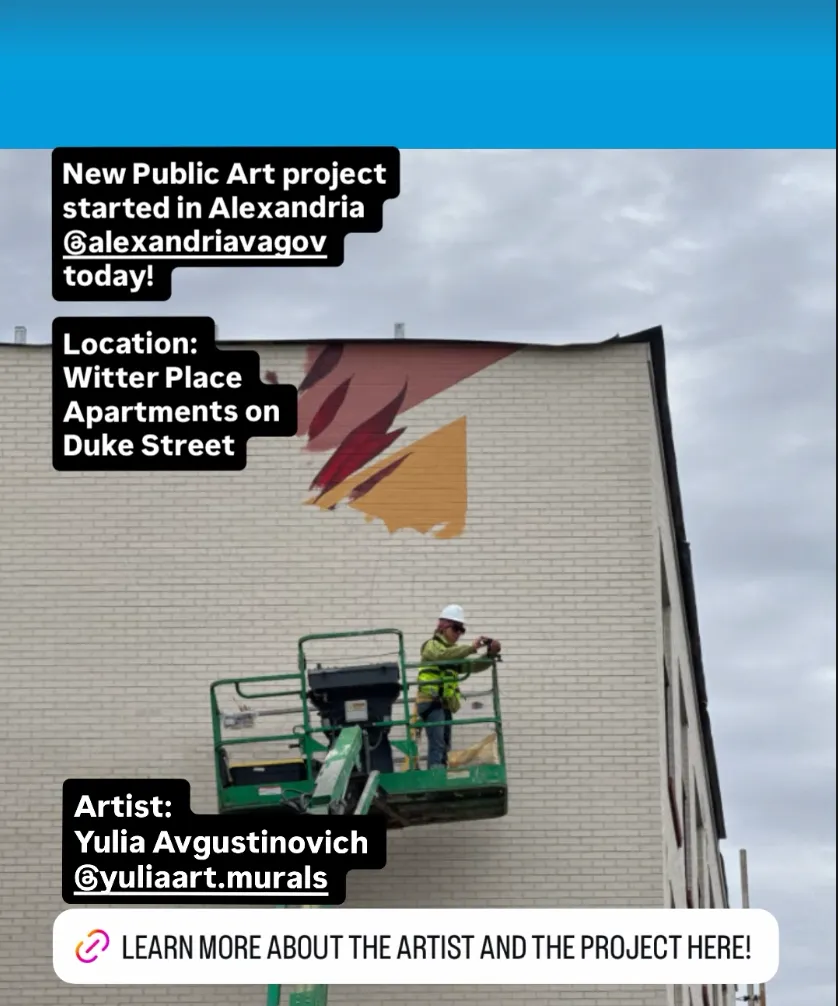 Artist begins mural at Alexandria's Witter Place Apartments