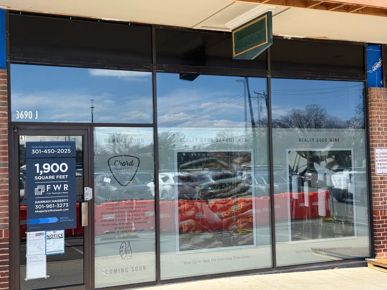 Former UnWined space in Bradlee Shopping Center to become Chord Bread & Bottle