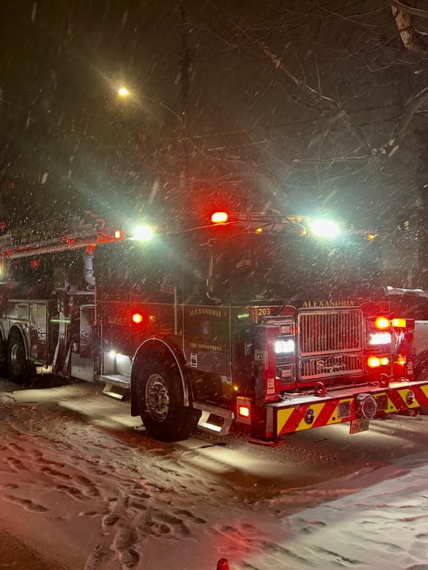 Firefighters battle kitchen fire during overnight snowstorm
